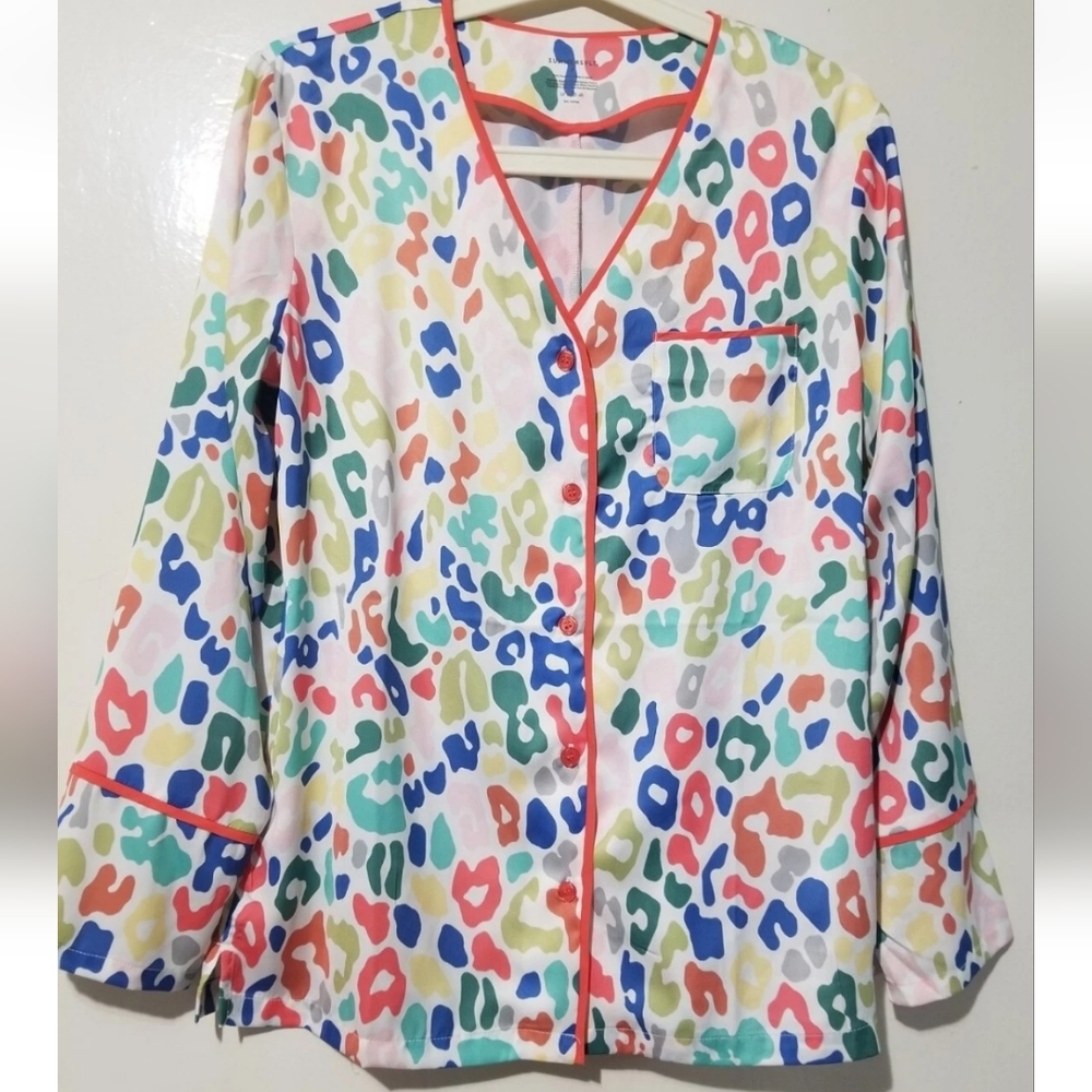 Summersalt The Cloud 9 Silky Zebra Pajama Top Sleep Shirt Size Small NWT